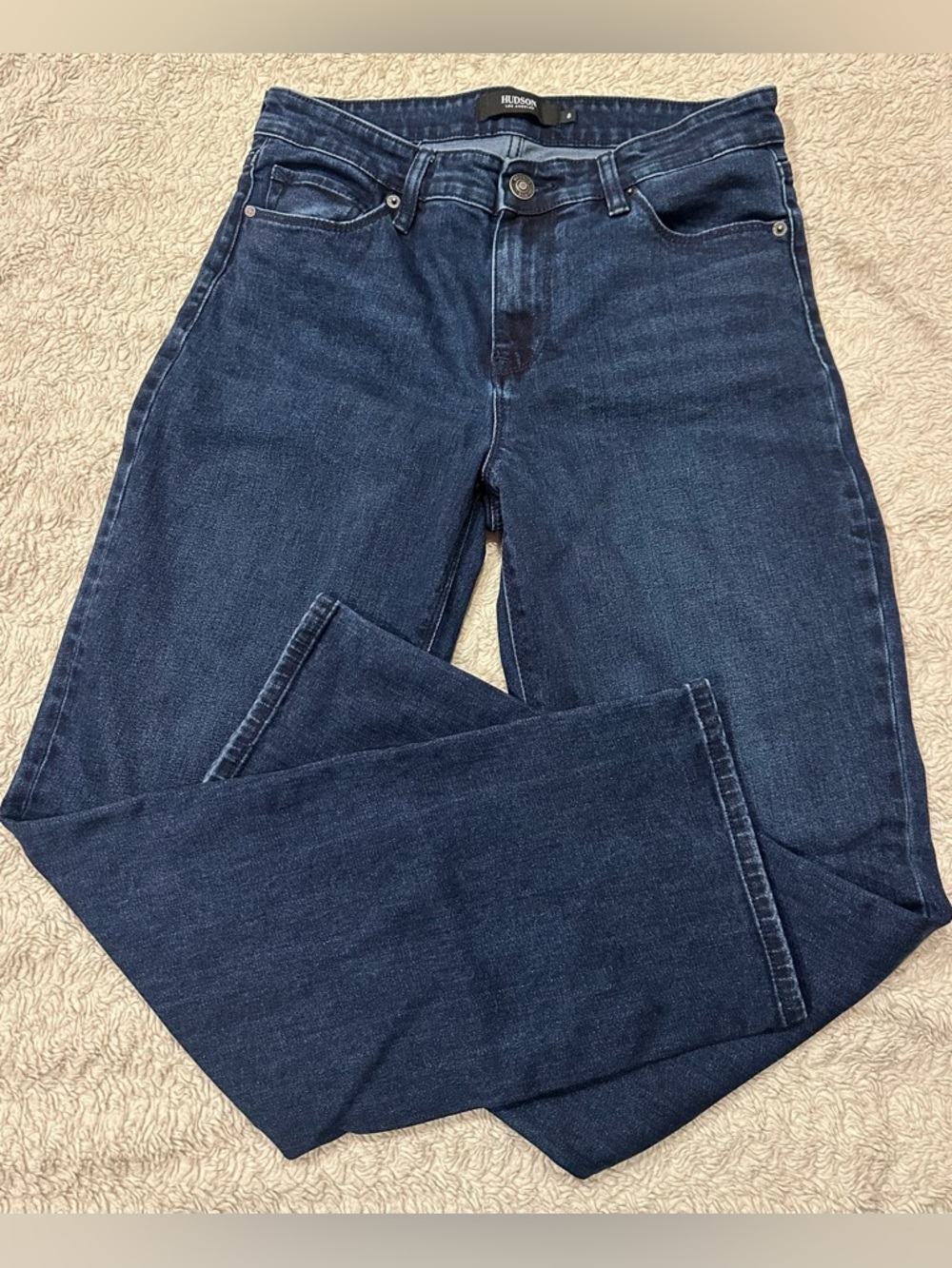Hudson Jeans Dark Indigo Straight Leg Cotton Size 8